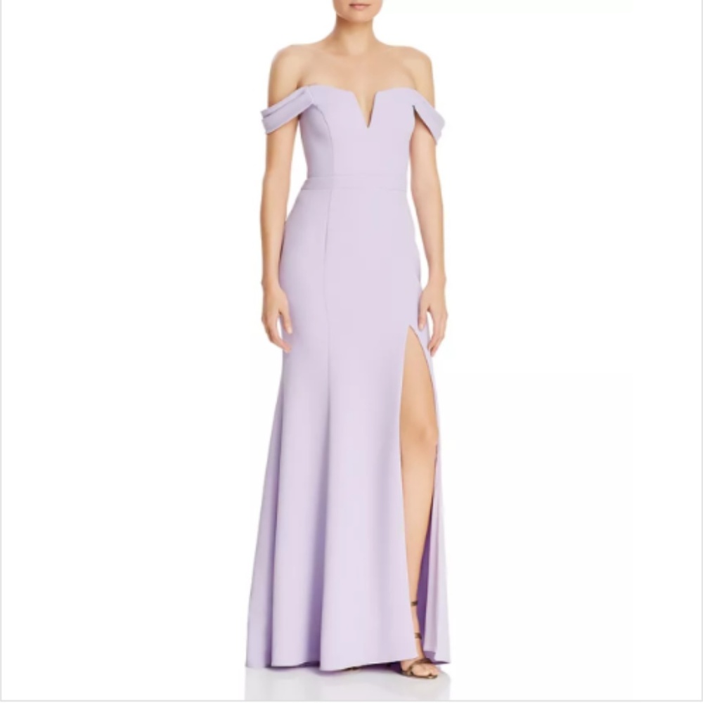 Off-the-Shoulder Lavender Gown (fits size 6)